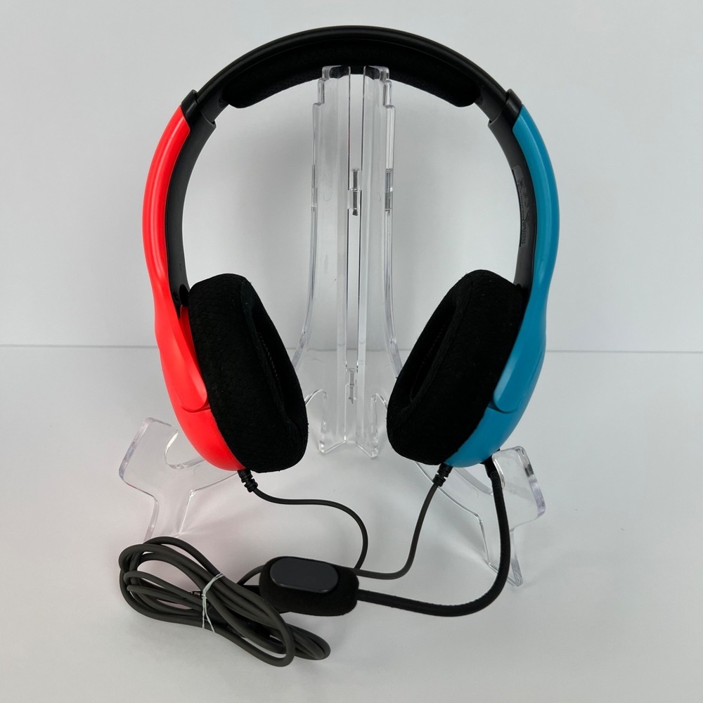 PDP LVL40 Blue Red Over the Ear Wired Gaming Headset for Nintendo Switch 3.5mm